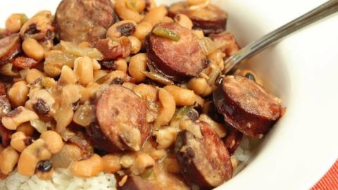 Slow Cooker Hoppin John with Sausage - The Weary Chef