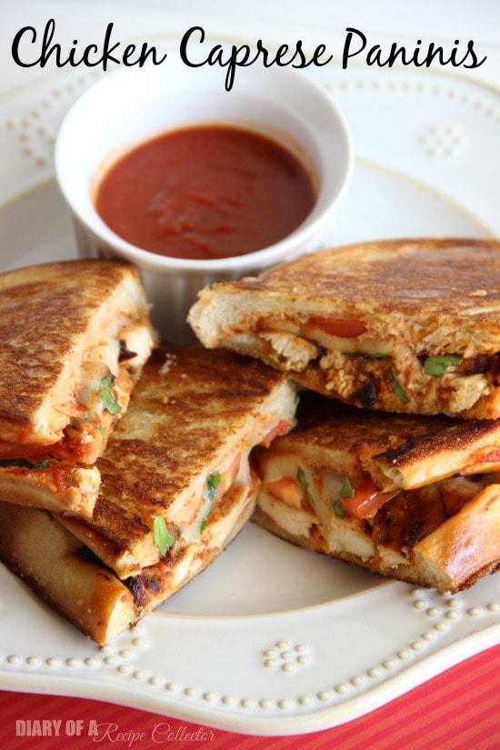 Chicken Caprese Paninis - Diary of A Recipe Collector