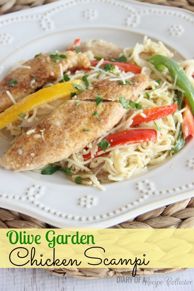 Copycat Olive Garden Chicken Scampi Diary Of A Recipe Collector