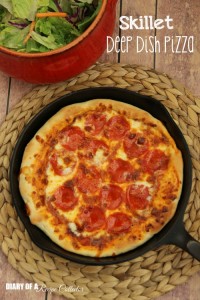 Skillet Deep Dish Pizza - Diary of a Recipe Collector