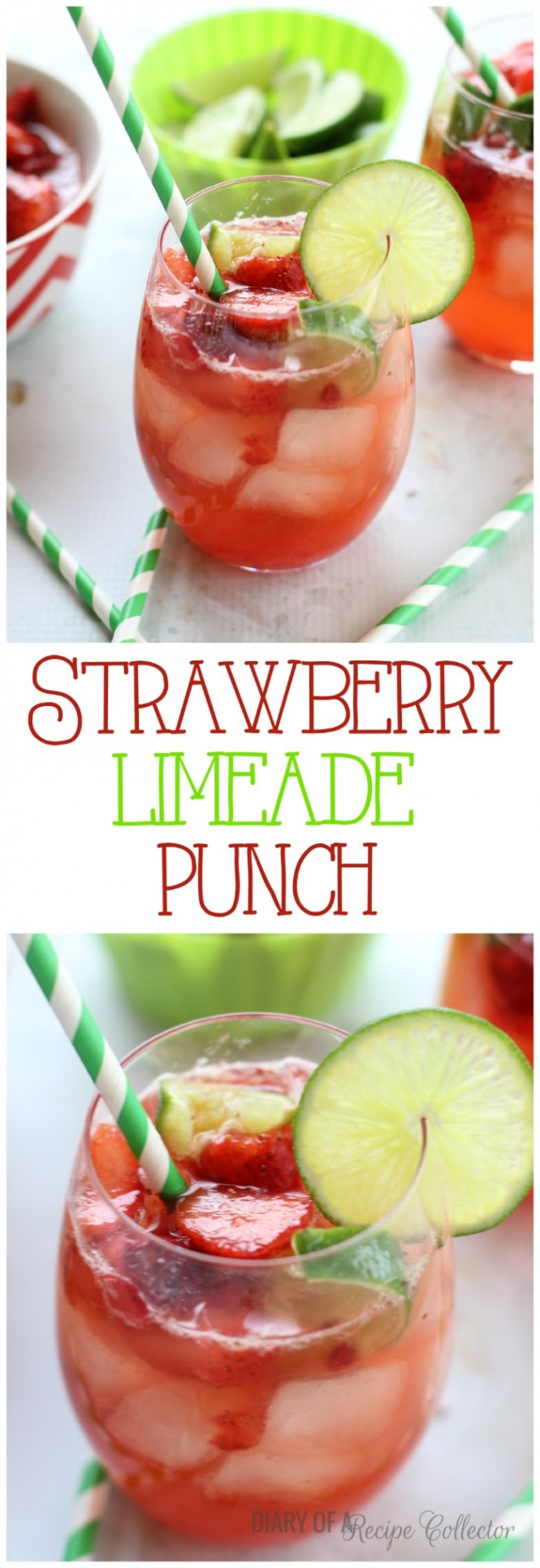 Strawberry Limeade Punch - Diary of A Recipe Collector