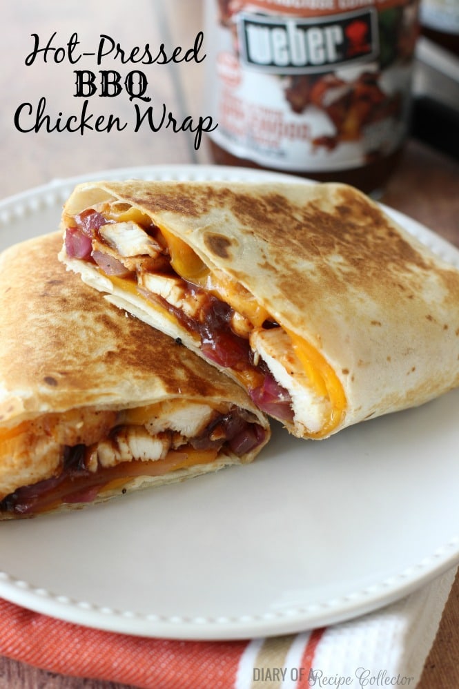 Hot Pressed BBQ Chicken Wrap - Diary of A Recipe Collector