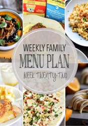 Weekly Family Meal Plan #22