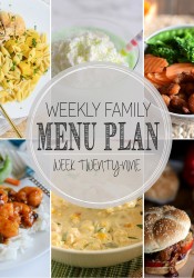 Weekly Family Meal Plan #29