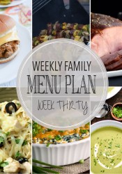 Weekly Family Meal Plan #30