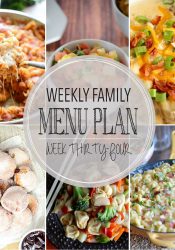 Weekly Family Meal Plan #34