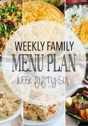 Weekly Family Meal Plan #56