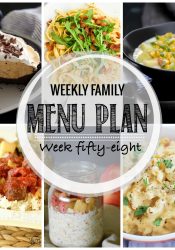 Weekly Family Meal Plan #58