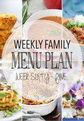 Weekly Family Meal Plan #65