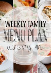 Weekly Family Meal Plan #69