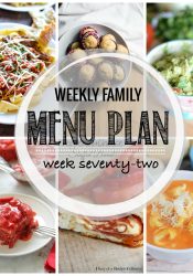 Weekly Family Meal Plan #72