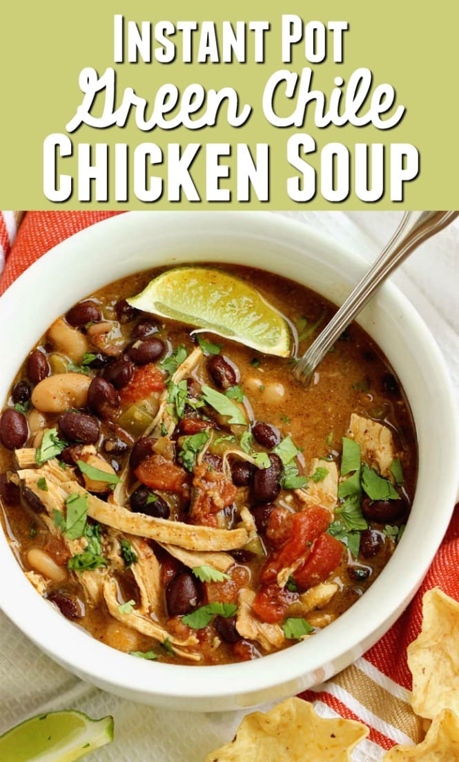 Instant Pot Green Chile Chicken Soup - Diary of A Recipe Collector