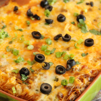 Taco Spaghetti Bake - Diary of A Recipe Collector