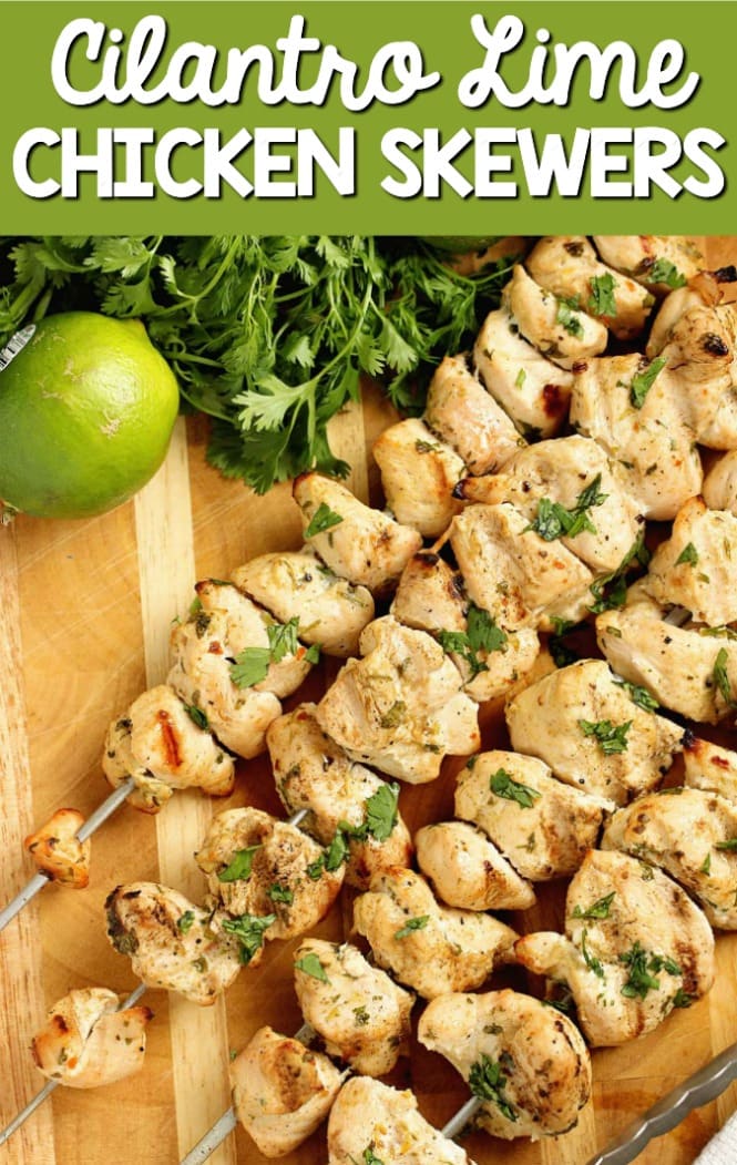 Cilantro Lime Chicken Skewers - Diary of A Recipe Collector
