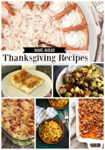 Make-Ahead Thanksgiving Recipes - Diary of A Recipe Collector