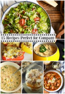 15 Recipes Perfect for Company - From salads to main dishes to dessert, here are some great meal ideas for entertaining company over the holidays!