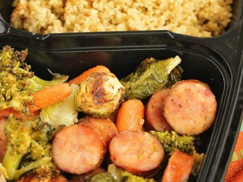 Roasted Sausage, Veggies and Quinoa Meal-Prep