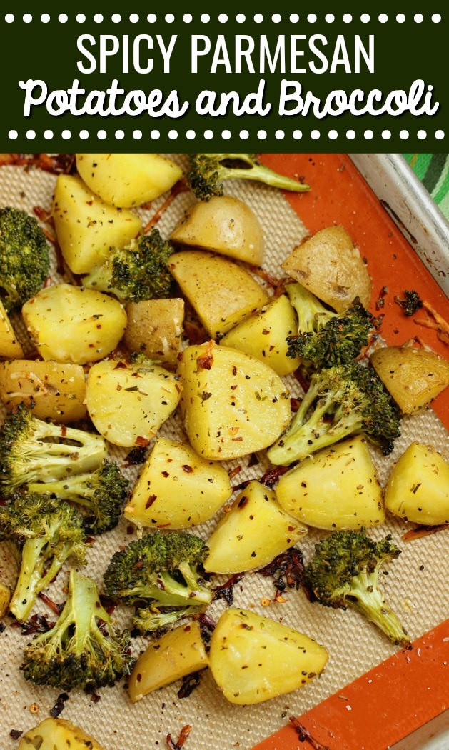 Spicy Parmesan Potatoes and Broccoli - Diary of A Recipe Collector