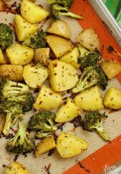 Spicy Parmesan Potatoes and Broccoli