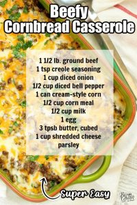 Beefy Cornbread Casserole - Diary of A Recipe Collector