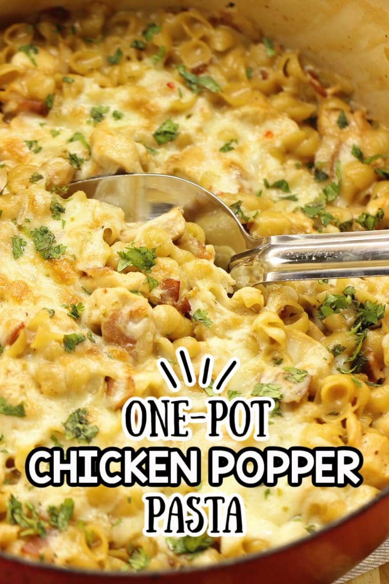 One-Pot Cheesy Chicken Popper and Bacon Pasta - Diary of A Recipe Collector