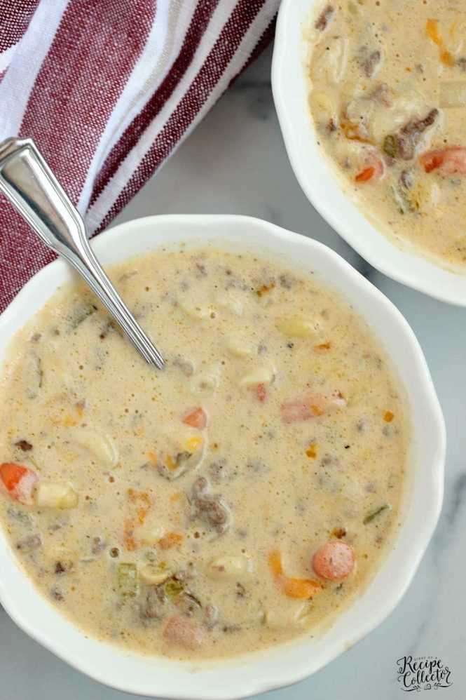 Instant Pot Cheeseburger Soup - Diary of A Recipe Collector