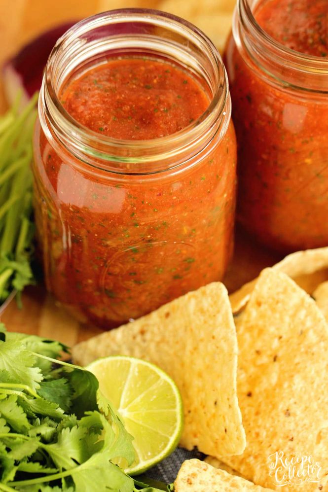 Easy Blender Salsa Recipe - Diary of A Recipe Collector