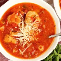 Easy Tomato Basil Chicken Soup - Diary of A Recipe Collector