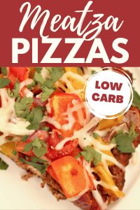  Skinny Meatza Pizza - Low-carb and low-calorie recipe idea great for a quick dinner or make-ahead lunches!