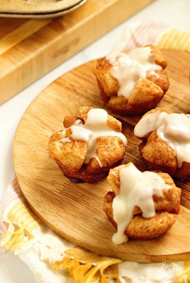 Mini Monkey Bread Muffins are a fun breakfast treat idea. They are easy to throw together and bake up quicker than traditional monkey bread!