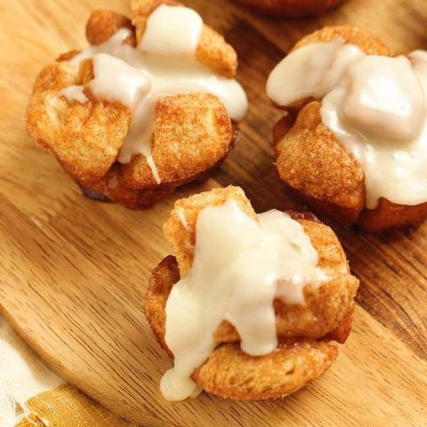 Mini Monkey Bread Muffins are a fun breakfast treat idea. They are easy to throw together and bake up quicker than traditional monkey bread!