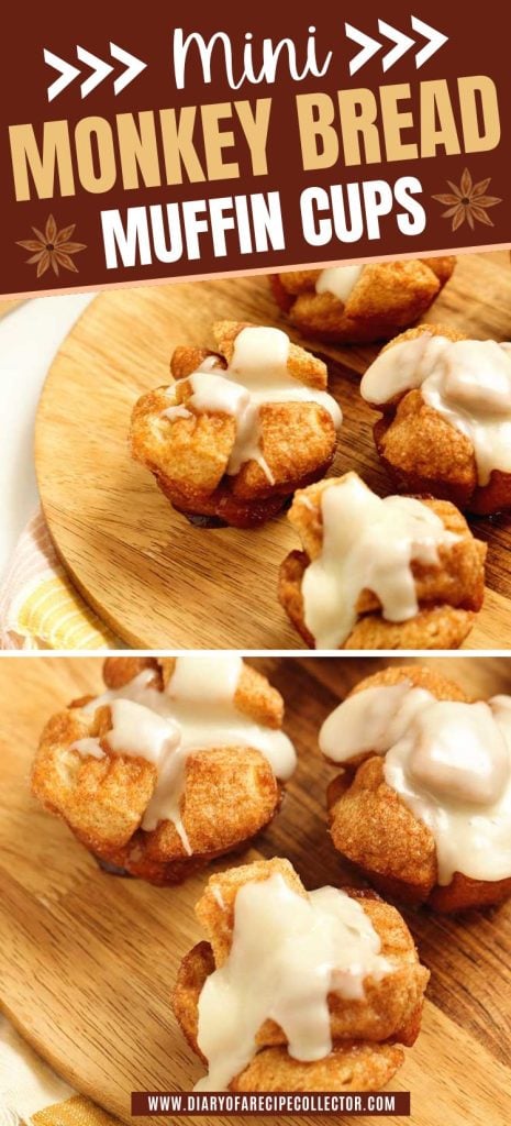 Mini Monkey Bread Muffins are a fun breakfast treat idea. They are easy to throw together and bake up quicker than traditional monkey bread!