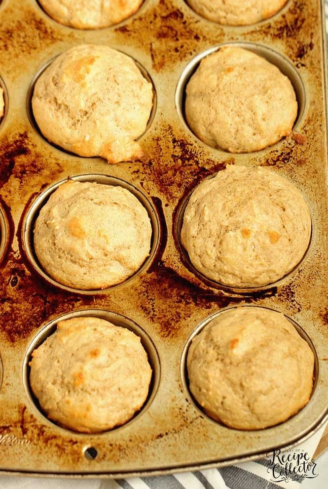 Cinnamon Sugar Protein Muffins make a great meal prep recipe that only takes a few minutes to prepare and helps you start your day with a high protein breakfast!