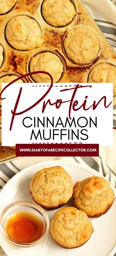 Cinnamon Sugar Protein Muffins make a great meal prep recipe that only takes a few minutes to prepare and helps you start your day with a high protein breakfast!