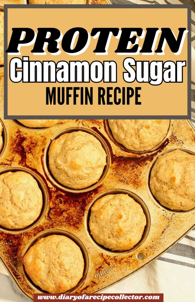 Cinnamon Sugar Protein Muffins make a great meal prep recipe that only takes a few minutes to prepare and helps you start your day with a high protein breakfast!